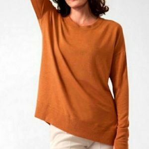 Athleta Coaster Lux Pullover Activewear Sweater Pumpkin Brown Heather Size Large